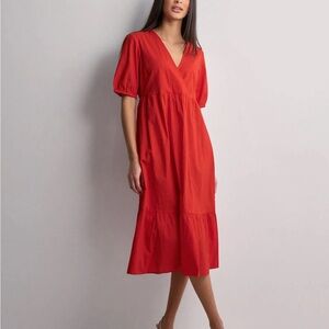 Elegant Red Midi Dress